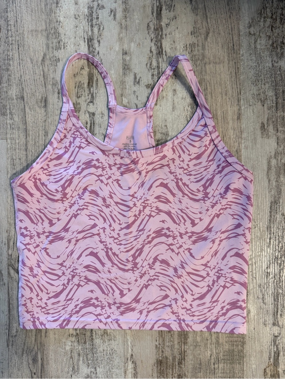 Fleo Pink Patterned Switch It Up Tank Top Size Small